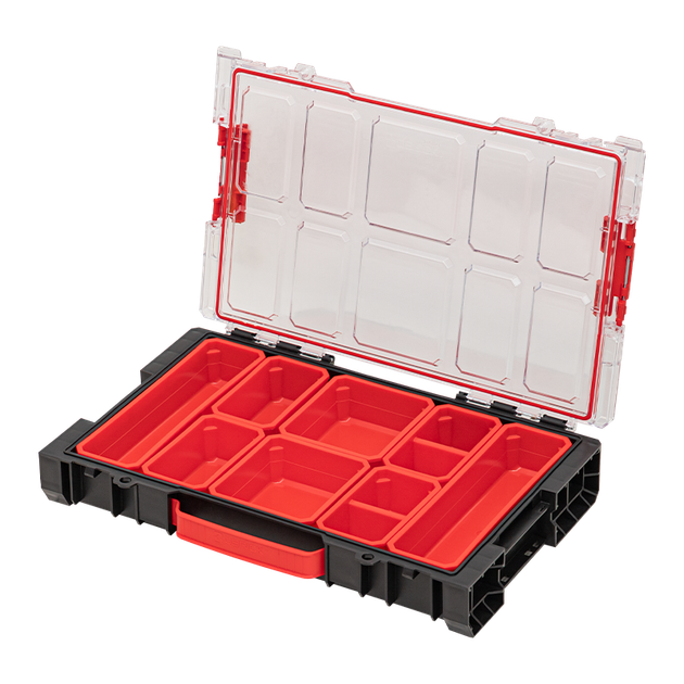 Набір із 3 ящиків для зберігання інструментів 5/19/28 л Qbrick System PRO Set 2 Plus на колесах, пластикові, чорні - Фото 3 Набір із 3 ящиків для зберігання інструментів 5/19/28 л Qbrick System PRO Set 2 Plus на колесах, пластикові, чорні - зображення 3