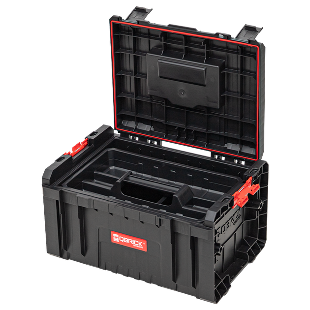 Набір із 3 ящиків для зберігання інструментів 5/19/28 л Qbrick System PRO Set 2 Plus на колесах, пластикові, чорні - Фото 5 Набір із 3 ящиків для зберігання інструментів 5/19/28 л Qbrick System PRO Set 2 Plus на колесах, пластикові, чорні - зображення 5