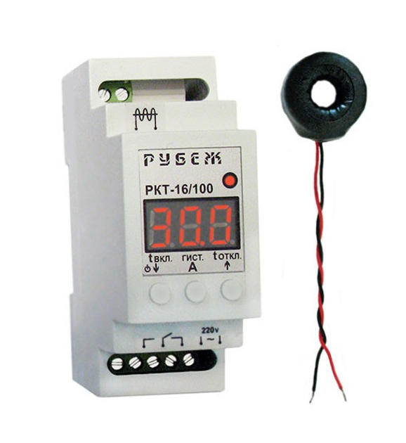 Реле контроля тока Рубеж РКТ-16/150 однофазное 16А на DIN-рейку – фото ...