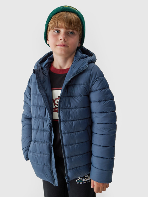 Акція на Підліткова демісезонна куртка для хлопчика 4F 4FJAW23TDJAM273-31S 140 см Синя від Rozetka