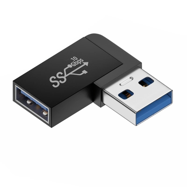 Адаптер перехідник кутовий USB 3.0 Male - USB 3.0 Female 10 Гбіт/с ...
