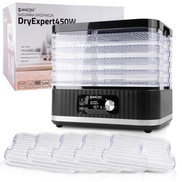 Сушилка для овощей, фруктов, грибов Maltec DryExpert450W Черная - изображение 13
