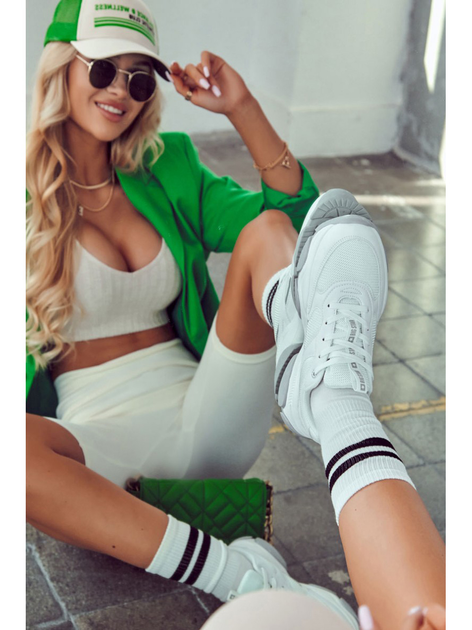 Sneakersy damskie na platformie do kostki Big Star JJ274579 38 Białe (5900714494285) - obraz 5
