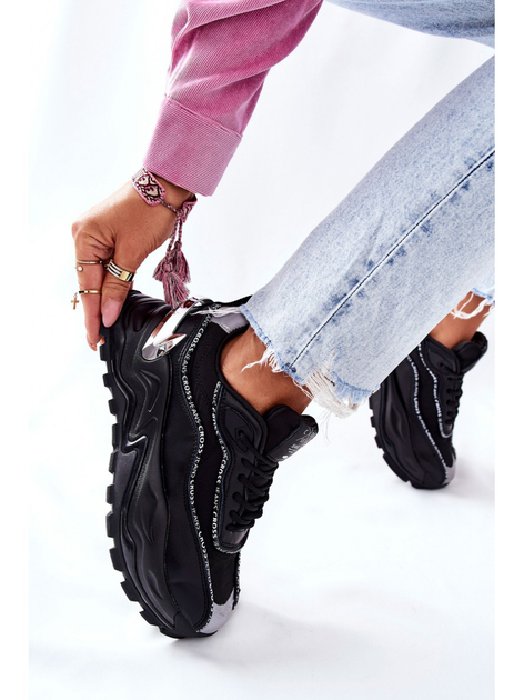 Жіночі снікери Cross Jeans II2R4018C 36 Чорні (8697319153262) - зображення 4