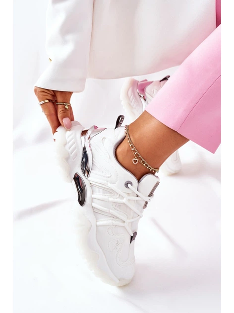 Sneakersy damskie na wysokiej platformie Big Star II274088 40 Białe (5900714407810) - obraz 6