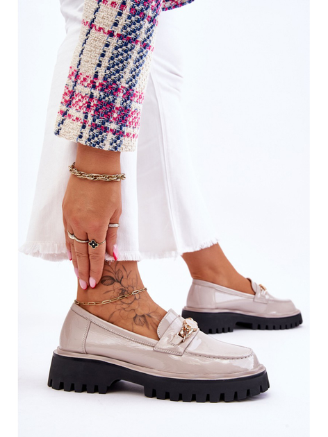 Loafersy damskie S.Barski Ronin 40 Jasnoszare (3078695947105) - obraz 5