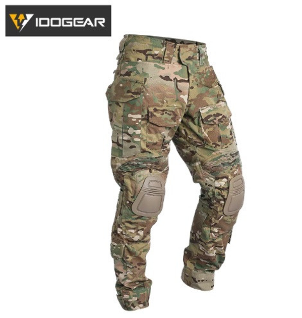 Тактичні штани IDOGEAR Gen3 Combat гармошка розмір S мультикам з наколінниками - зображення 1