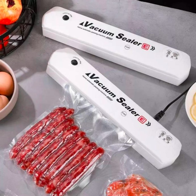 Вакууматор Vacuum Sealer вакуумний пакувальник для продуктів Білий ...