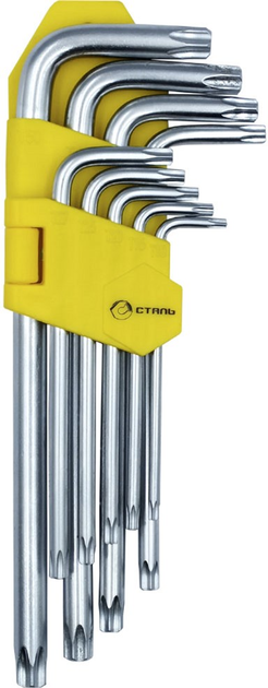 Набор Г-образных ключей СТАЛЬ 48106 TORX T10-50 удлиненных 9 шт (BP63726) - изображение 1
