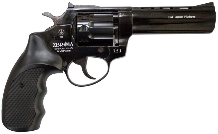 Револьвер флобера ZBROIA PROFI-4.5" (чёрный / пластик) - изображение 3