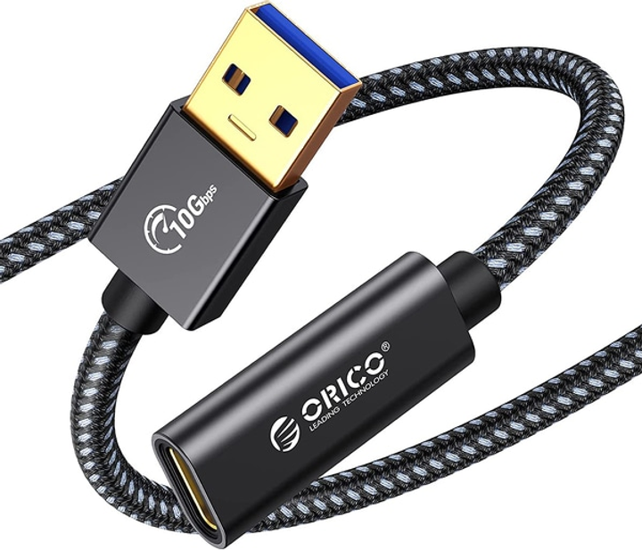 Adapter Orico USB-A - USB-C (MF) 10 Gbit/s PD60W 1 m (ACF31-10-BK-BP) - obraz 2