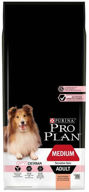Sucha karma dla psów Purina Pro Plan Adult Medium Sensitive Skin 14 kg (DLZPUIKSP0053) - obraz 1