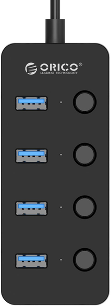USB-хаб Orico 4 х USB 3.1 (W9PH4-U3-V1-BK-BP) - зображення 2