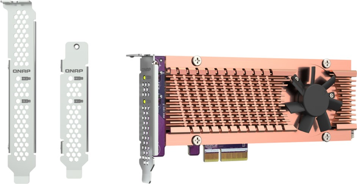 Адаптер QNAP SSD Dual PCIe NVMe M.2 2280/22110 (QM2-2P-344A) - зображення 2