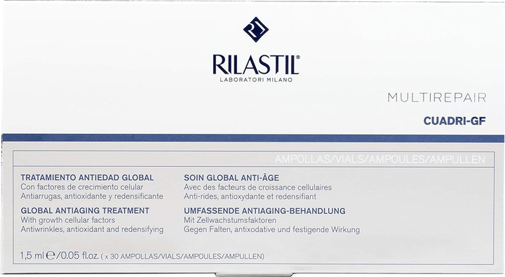 Сироватка для обличчя Rilastil Cuadri Gf Global Antiaging Treatment 30x1.5 мл (8428749587408) - зображення 1