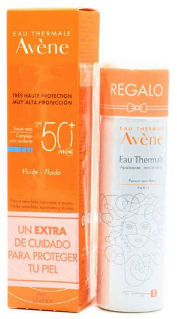 Fluid przeciwsłoneczny Avene Fluid Sunscreen SPF50 50 ml + Thermal Water 50 ml (3282779260619) - obraz 1