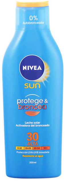 Balsam do opalania Nivea Sun Protect And Bronze Tan Activating Sun Lotion SPF30 200 ml (4005808433599) - obraz 1