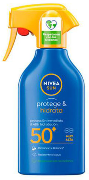 Сонцезахисний спрей для тіла Nivea Sun Protege y Hidrata Pistola SPF50 270 мл (4005900908735) - зображення 1