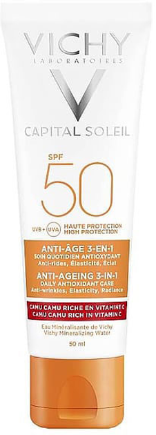 Сонцезахисний крем для обличчя Vichy Is Face Cream Anti-Age SPF50 50 мл (3337875585231) - зображення 1