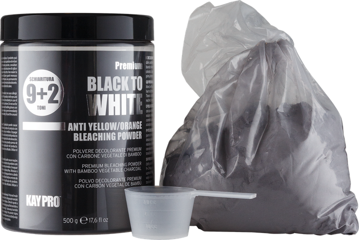 Пудра осветительная для волос Kay Pro Black to White Premiun Anti Yellow Bleaching Powder 9+2 (до 11 уровней) - Фото 3 Пудра осветительная для волос Kay Pro Black to White Premiun Anti Yellow Bleaching Powder 9+2 (до 11 уровней) - изображение 3