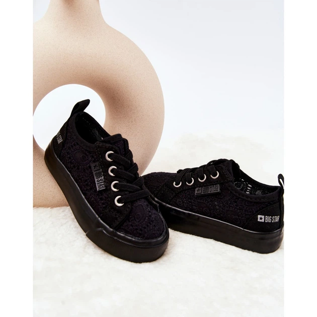 Tenisówki dziecięce dla dziewczynki Big Star JJ374133 23 Czarne (5900714443825) - obraz 4