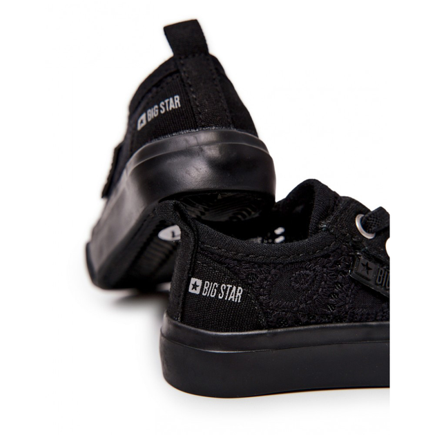 Дитячі кеди для дівчинки Big Star JJ374019 17 Чорні (5900714443047) - зображення 5