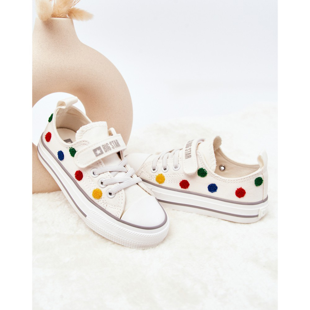 Дитячі кеди для дівчинки Big Star JJ374053 28 Білі (5900714446734) - зображення 4