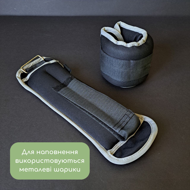 Манжети-обважнювачі для рук і ніг 2 шт по 2 кг ZELART Неопрен Чорний-сірий (FI-1302-4) - Фото 3 Манжети-обважнювачі для рук і ніг 2 шт по 2 кг ZELART Неопрен Чорний-сірий (FI-1302-4) - изображение 3