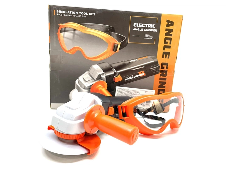 Набор инструментов болгарка и очки Черно-оранжевый (778-3
