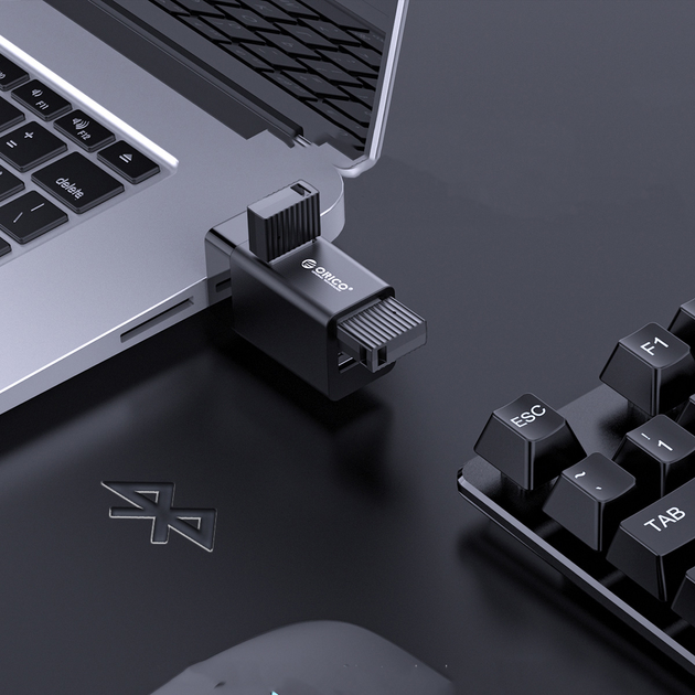 Hub USB Orico Mini 1 x USB 3.1, 2 x USB 2.0 Aluminium (MINI-U32L-BK-BP) - obraz 4