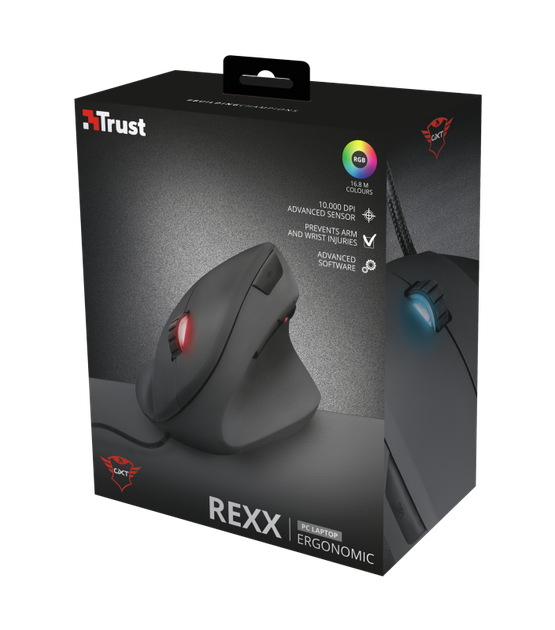 Мышь компьютерная Trust-22991 GXT 144 Rexx Ergo Mouse Проводная - изображение 9