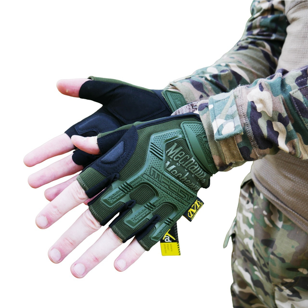 Перчатки тактические беспалые Mechanix MXK-2 Олива XL - изображение 1