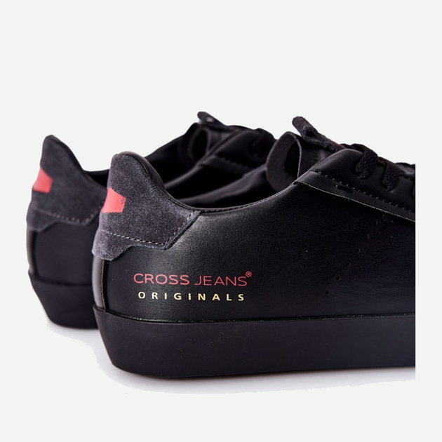 Чоловічі кеди низькі Cross Jeans II1R4013C 41 Чорні (8697319152616) - зображення 5