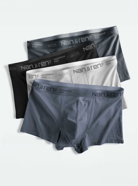 Трусы мужские боксерки комплект из 4 штук 8998 OnePro L см Черный ...