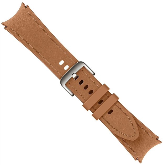 Ремінець Samsung Hybrid Eco-Leather Band (M/L) для Samsung Galaxy Watch 4/4 Classic/5/5 Pro/6/6 Classic Camel (ET-SHR96LDEGEU) - зображення 3