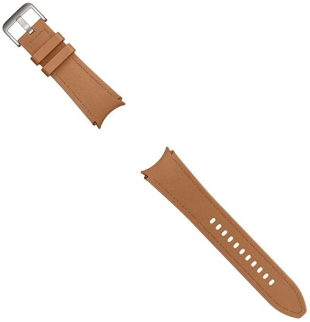 Ремінець Samsung Hybrid Eco-Leather Band (M/L) для Samsung Galaxy Watch 4/4 Classic/5/5 Pro/6/6 Classic Camel (ET-SHR96LDEGEU) - зображення 4