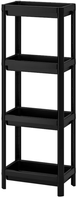 Этажерка IKEA VESKEN 37 x 23 x 101 см Черная (30450807) – фото, отзывы ...
