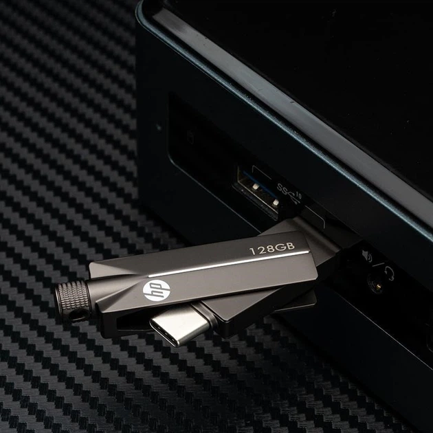 Флешка HP 2в1 128GB Type-C/USB 3.1 для Macbook/Android/ПК - зображення 4