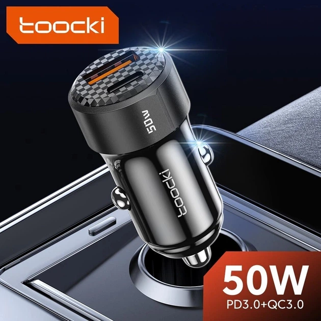 Автомобільний зарядний пристрій Toocki 50W - зображення 4