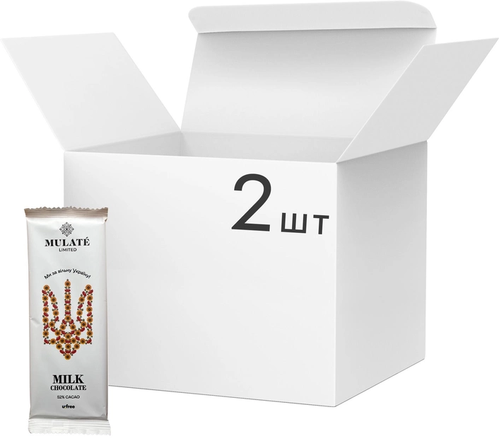 Акція на Упаковка молочного шоколаду Mulate Limited 52% 90 г х 2 шт (4779042751855-1) від Rozetka