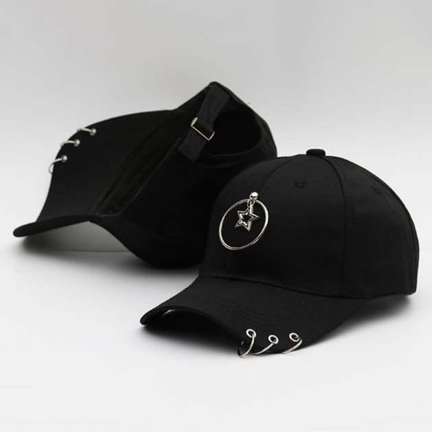 Кепка Jsstore Зірка в колі Чорна з Кільцями