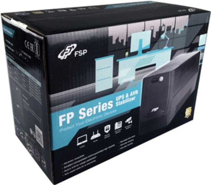 ДБЖ FSP FP 600 600ВА/360Вт (PPF3600708) - зображення 4