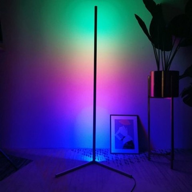 Напольная угловая светодиодная RGB лампа с пультом светильник от сети ...