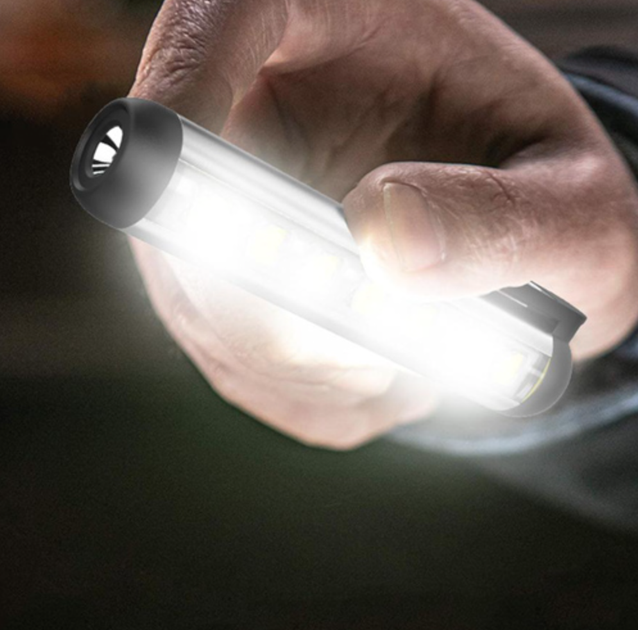 Ручной аккумуляторный LED мини фонарик с боковым светом COB фонарь ZJ-1159 (свет белый, 4 режима) Оранжевый - Фото 5 Ручной аккумуляторный LED мини фонарик с боковым светом COB фонарь ZJ-1159 (свет белый, 4 режима) Оранжевый - изображение 5