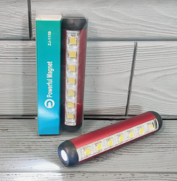 Ручной аккумуляторный LED мини фонарик с боковым светом COB фонарь ZJ-1159 (свет белый, 4 режима) Красный - Фото 6 Ручной аккумуляторный LED мини фонарик с боковым светом COB фонарь ZJ-1159 (свет белый, 4 режима) Красный - изображение 6
