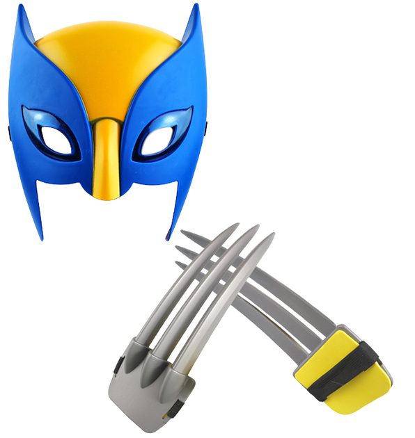 Костюм Росомахи, 2в1, светящаяся маска, когти Росомахи - X-men, Wolverine, set 2 - Фото 1 Костюм Росомахи, 2в1, светящаяся маска, когти Росомахи - X-men, Wolverine, set 2 - изображение 1