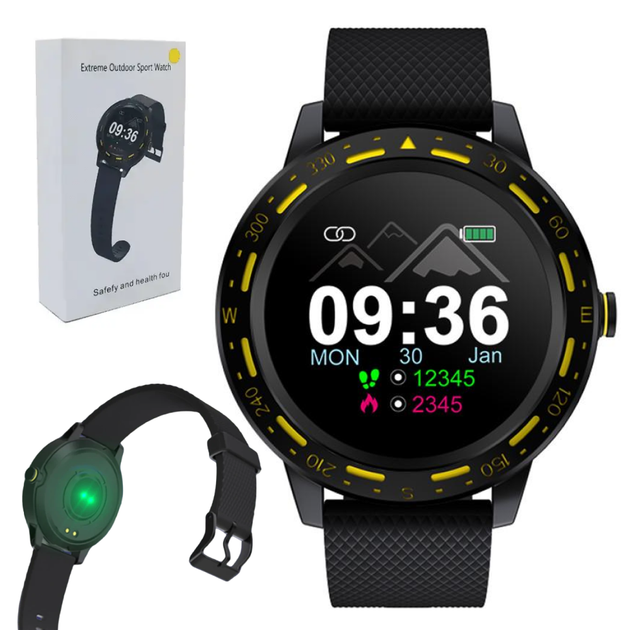 Наручные смарт-часы Smart S18, Черные - Фото 1 Наручные смарт-часы Smart S18, Черные - изображение 1