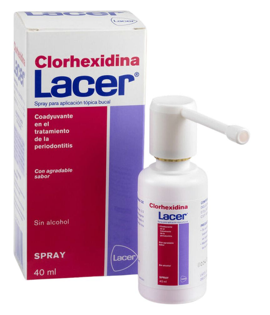 Спрей для ротової порожнини Lacer Chlorhexidine Spray 40 мл (8470002477421) - зображення 1