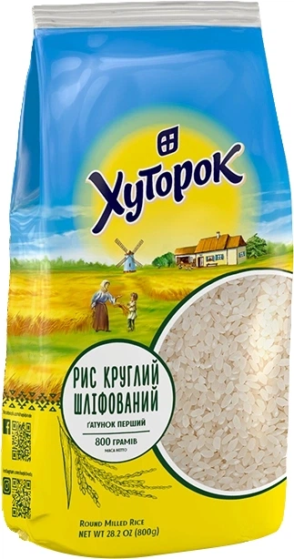 Упаковка рису Хуторок круглого шліфованого 800 г х 2 шт (1.6 кг) (4823127306192) - Фото 2 Упаковка рису Хуторок круглого шліфованого 800 г х 2 шт (1.6 кг) (4823127306192) - изображение 2