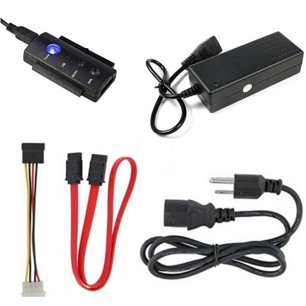Универсальный адаптер USB 2.0 для подключения SATA/IDE устройств с блоком питания - изображение 1